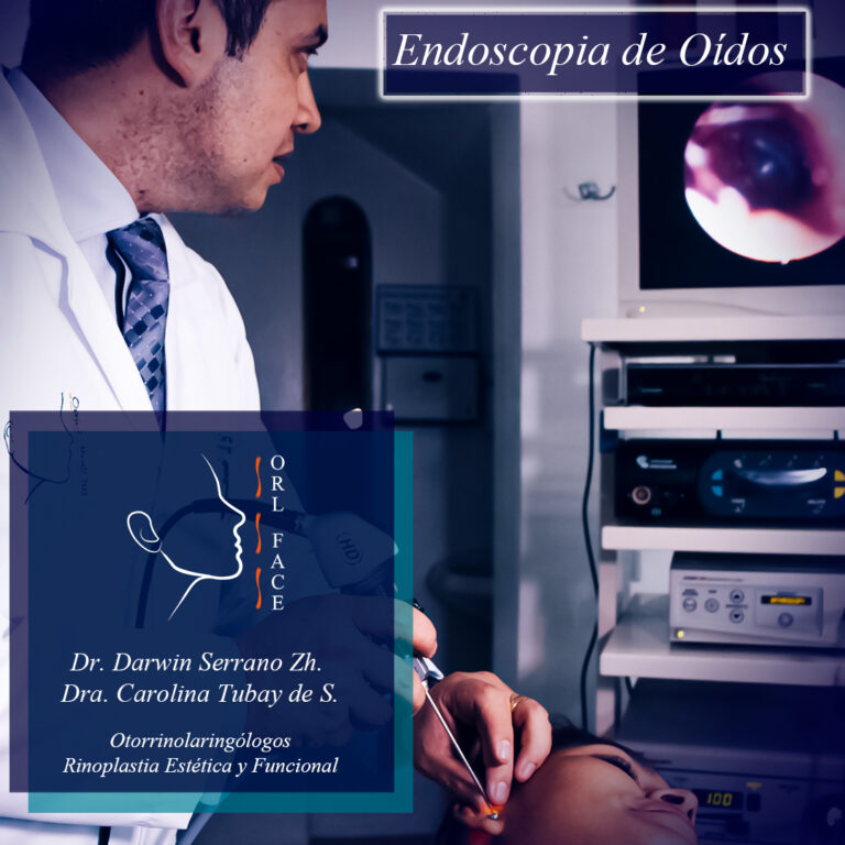 Dr. Darwin Serrano Zh. Dra. Carolina Tubay de S. Otorrinolagingologo, Otorrino. orlface. Salinas. Rinoplastia. endoscopia de oidos.