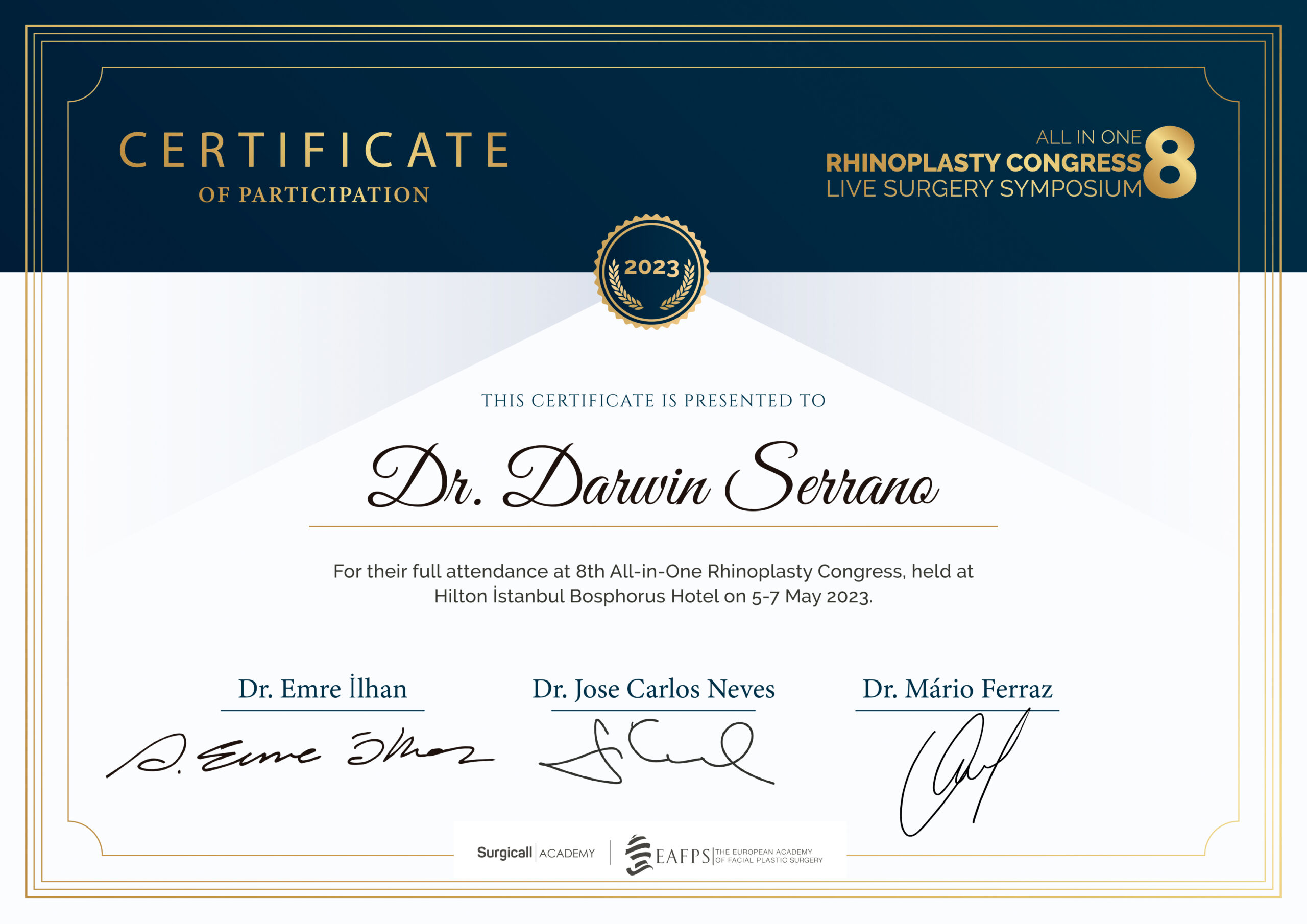 Dr. Darwin Serrano Zh. Dra. Carolina Tubay de S. Otorrinolagingologo, Otorrino. orlface. Manta. Salinas. Rinoplastia.